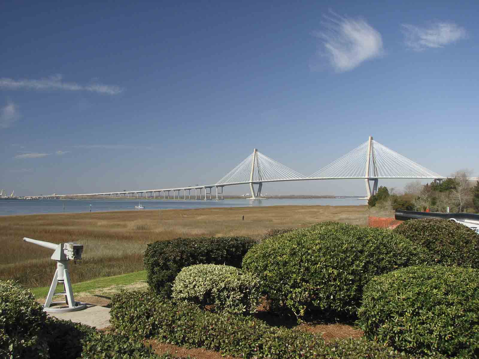 The Cable Bridge Above The River - Patriots Point Foundation