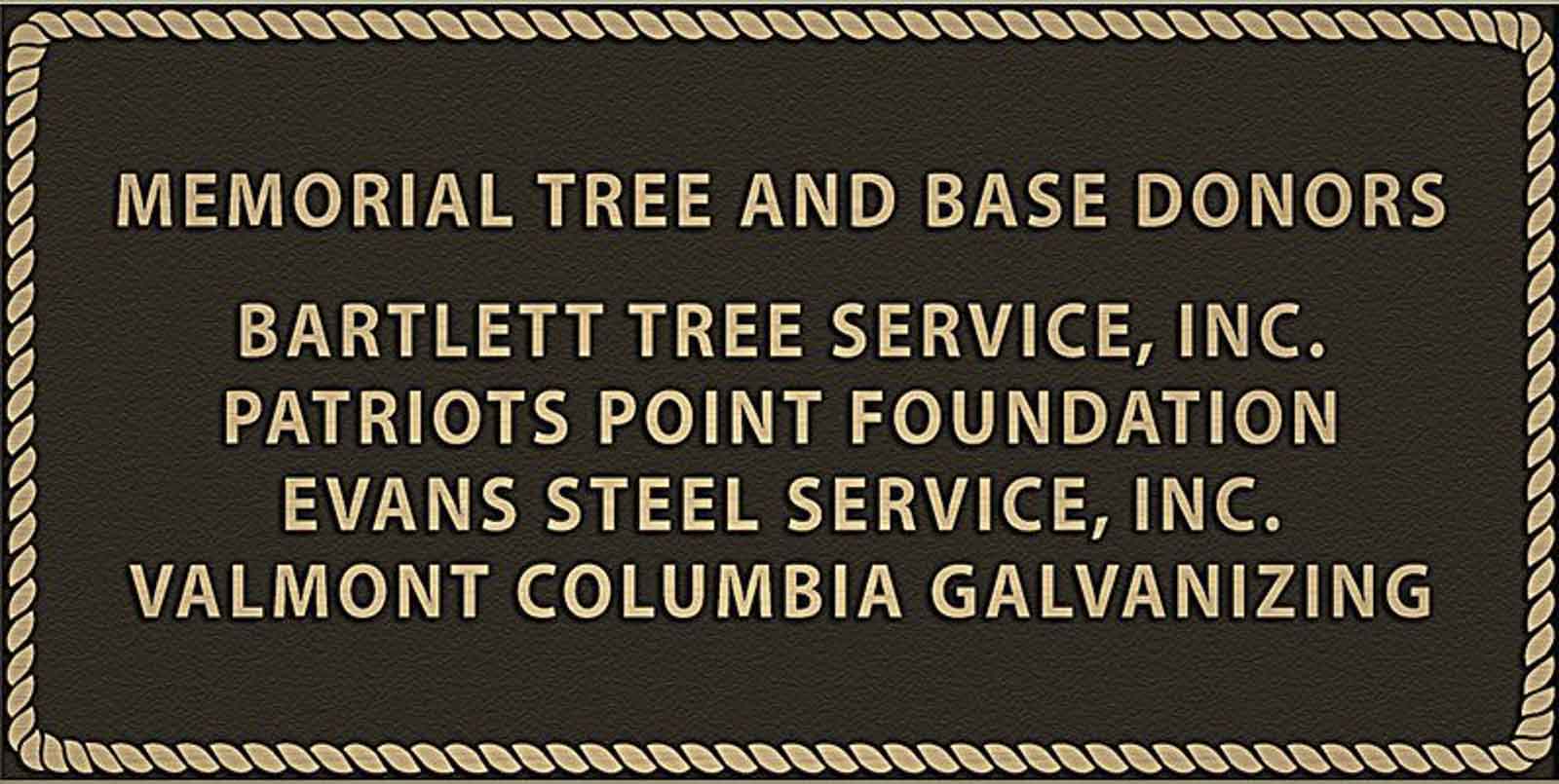 Memorial Tree And Base Donors - Patriots Point Foundation