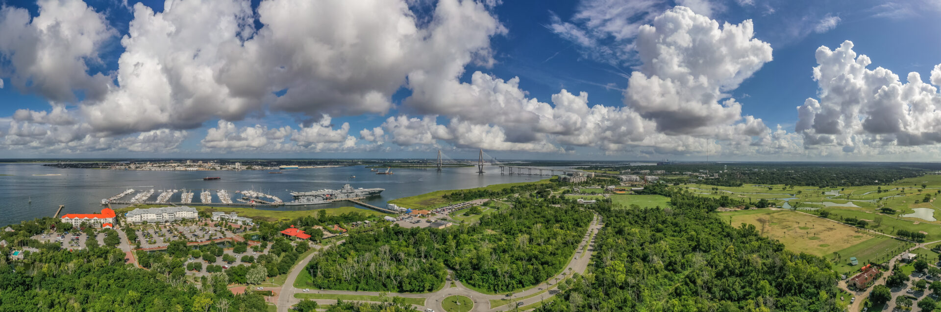 Aerial,View,Of,The,Uss,Yorktown,Aircraft,Carrier,,Laffey,Destroyer